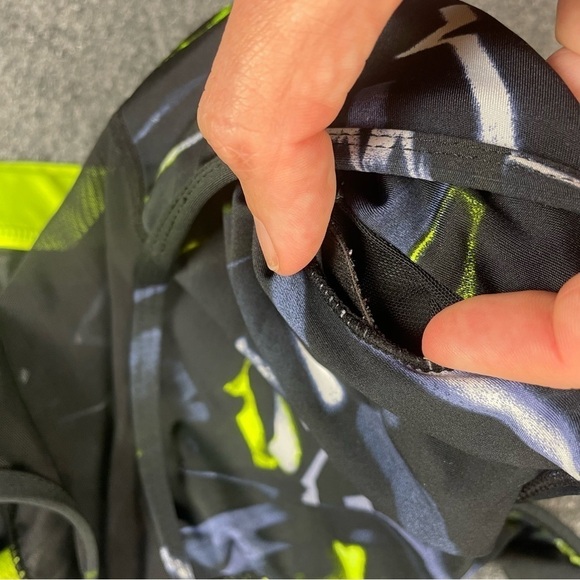 RISE by LULAROE Rise 2020 Invincible Racerback Sports bra yellow/black size: 2X - Picture 5 of 7